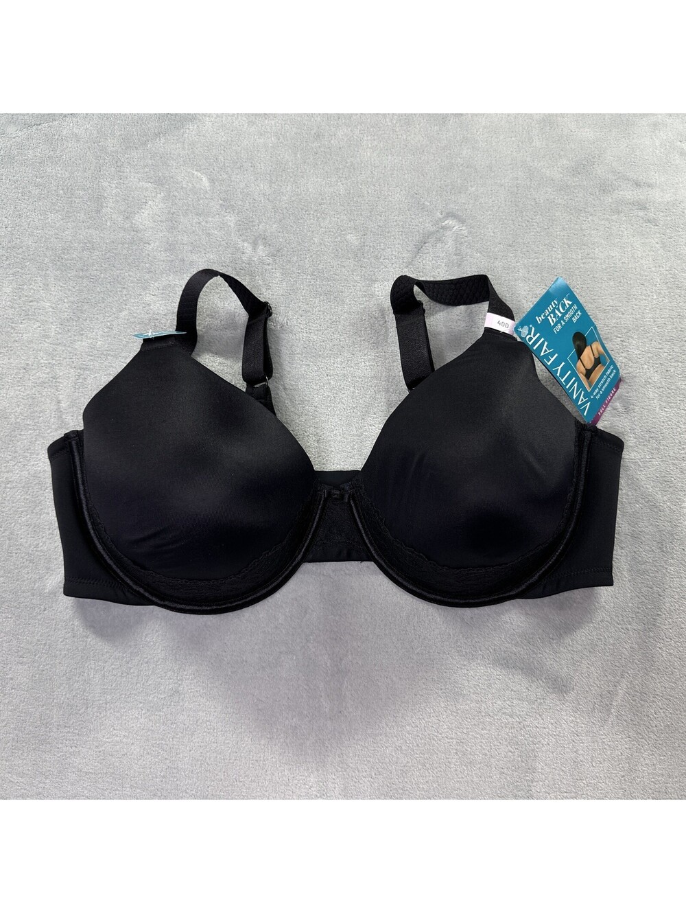 New Vanity Fair Bra Size 40D Full Figure Beauty Back Smoothing Bra Lace 76382